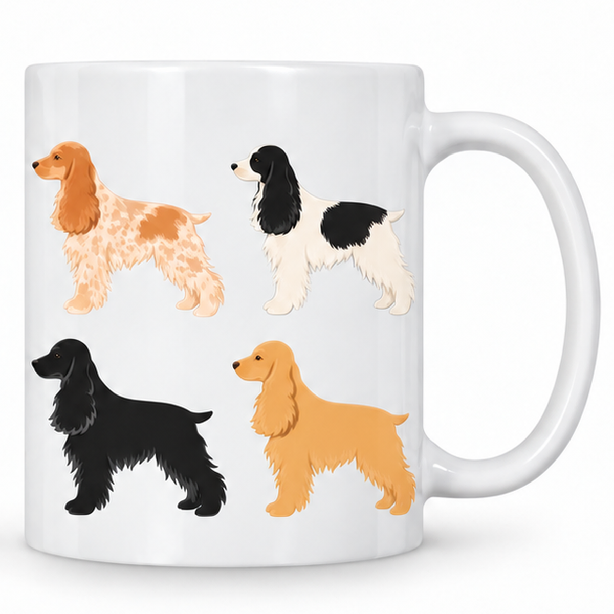 Cocker Spaniel Pattern 11oz Ceramic Mug