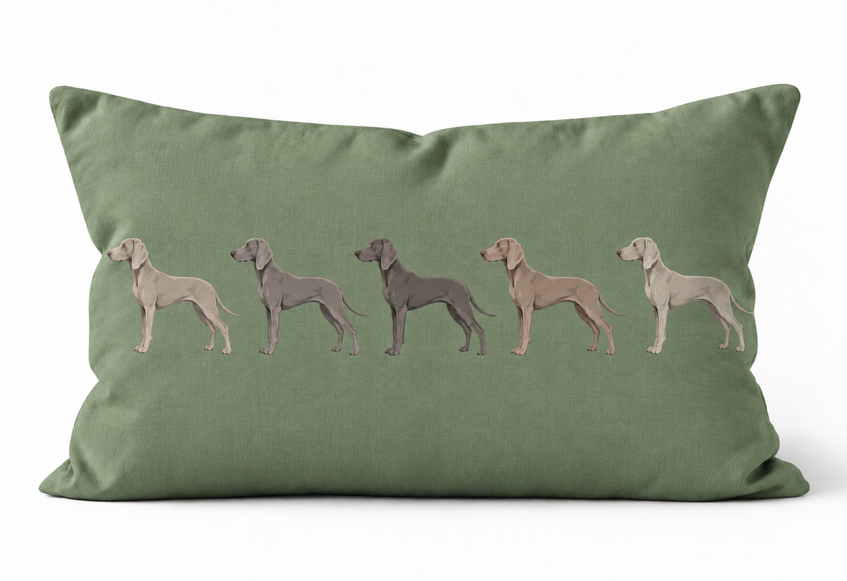 The Weimaraner Line-Up Cushion