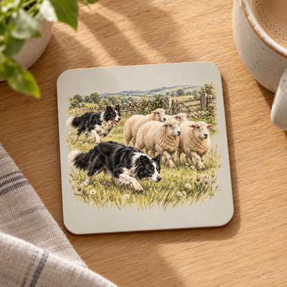 Border Collie Coaster Set – Countryside Herding