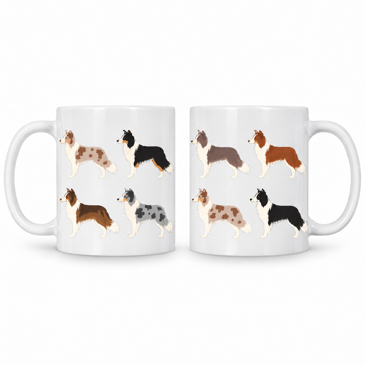 Border Collie Pattern 11oz Ceramic Mug