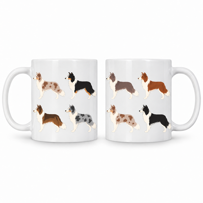 Border Collie Pattern 11oz Ceramic Mug