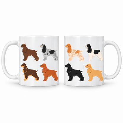 Cocker Spaniel Pattern 11oz Ceramic Mug