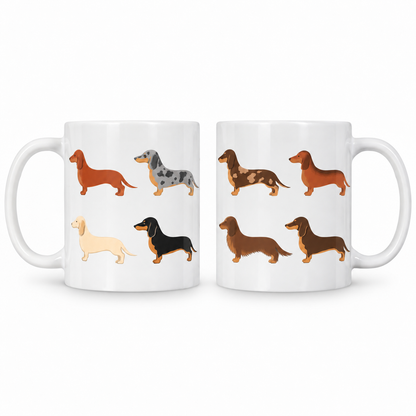 Dachshund Pattern 11oz Ceramic Mug