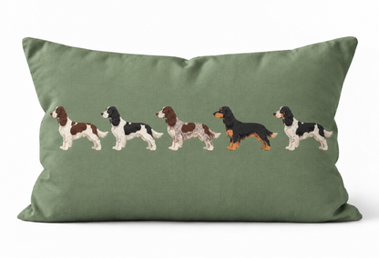 The English Springer Spaniel Line-Up Cushion