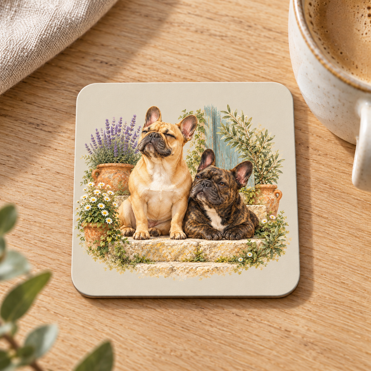 French Bulldog Coaster Set – Garden Terrace