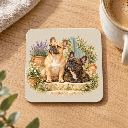 French Bulldog Coaster Set – Garden Terrace