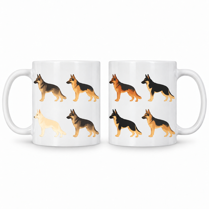 German Shepherd Pattern 11oz Ceramic Mug