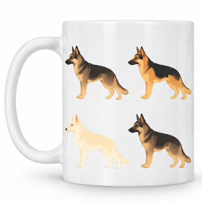 German Shepherd Pattern 11oz Ceramic Mug