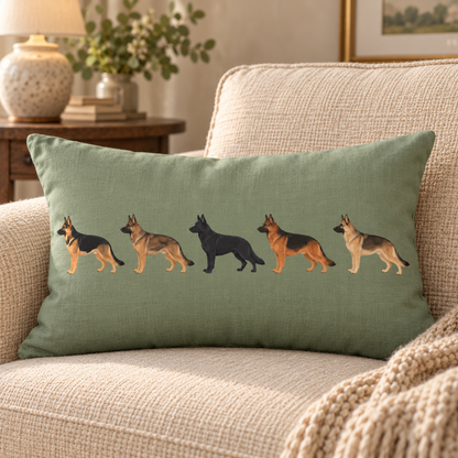 The German Shepherd Line-Up Cushion