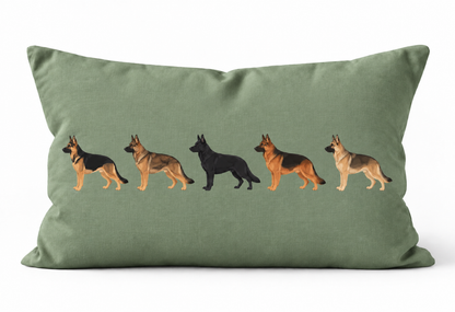 The German Shepherd Line-Up Cushion