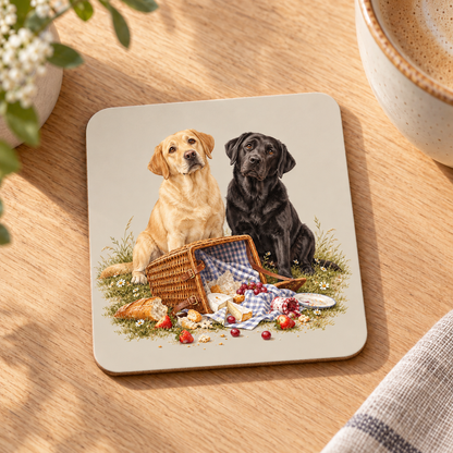 Labrador Retriever Coaster Set – Country Picnic