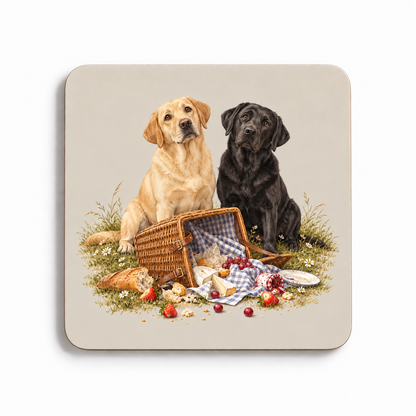 Labrador Retriever Coaster Set – Country Picnic