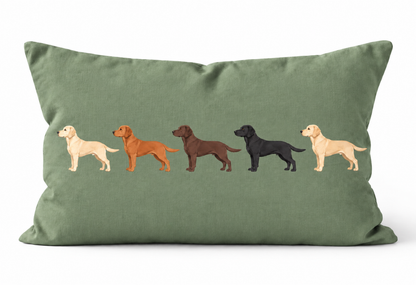 The Labrador Line-Up Cushion