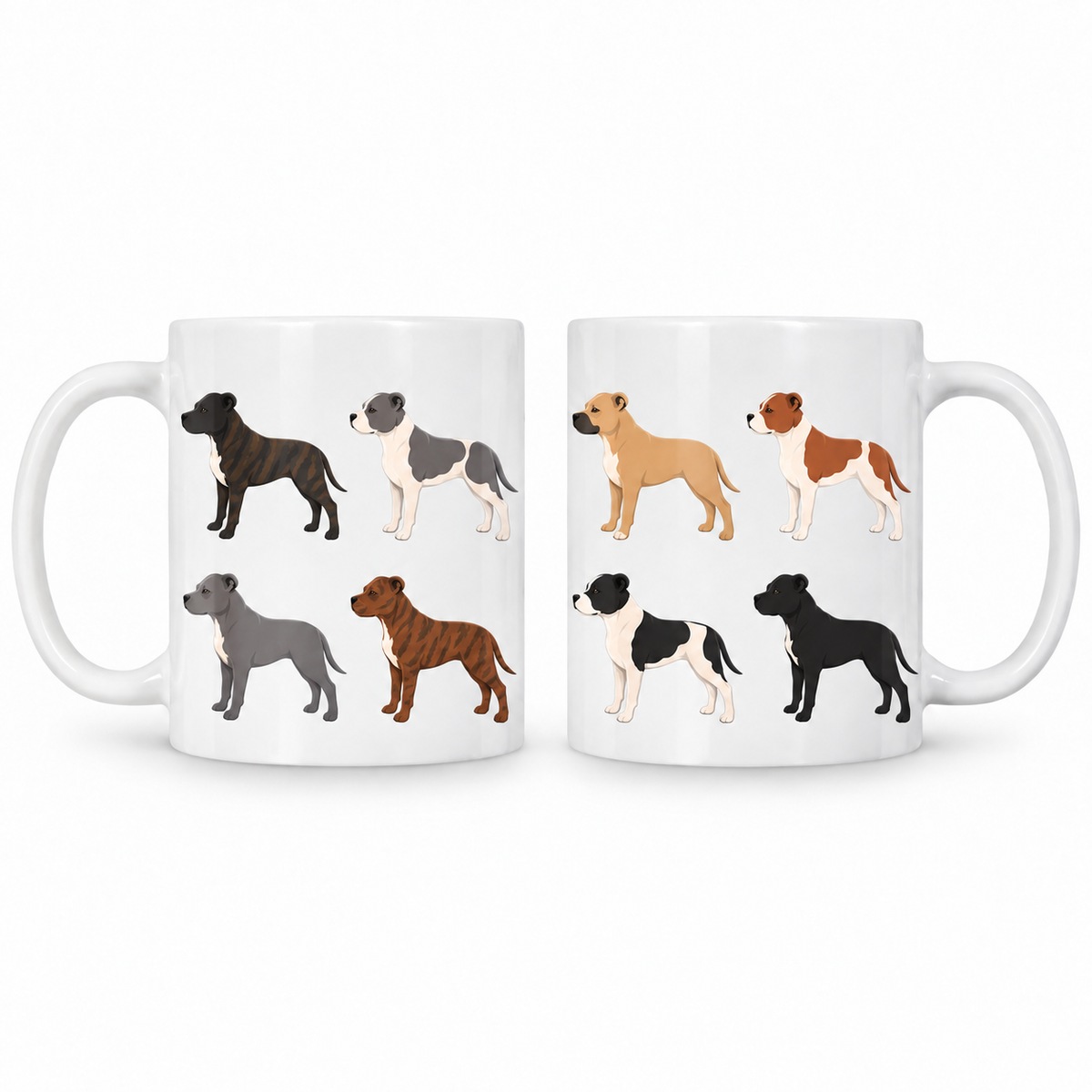 Staffordshire Bull Terrier Pattern 11oz Ceramic Mug