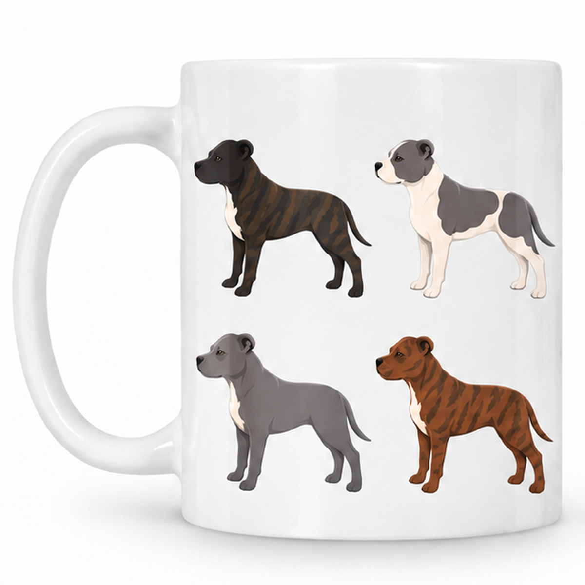 Staffordshire Bull Terrier Pattern 11oz Ceramic Mug