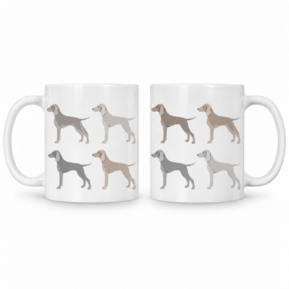 Weimaraner Pattern 11oz Ceramic Mug